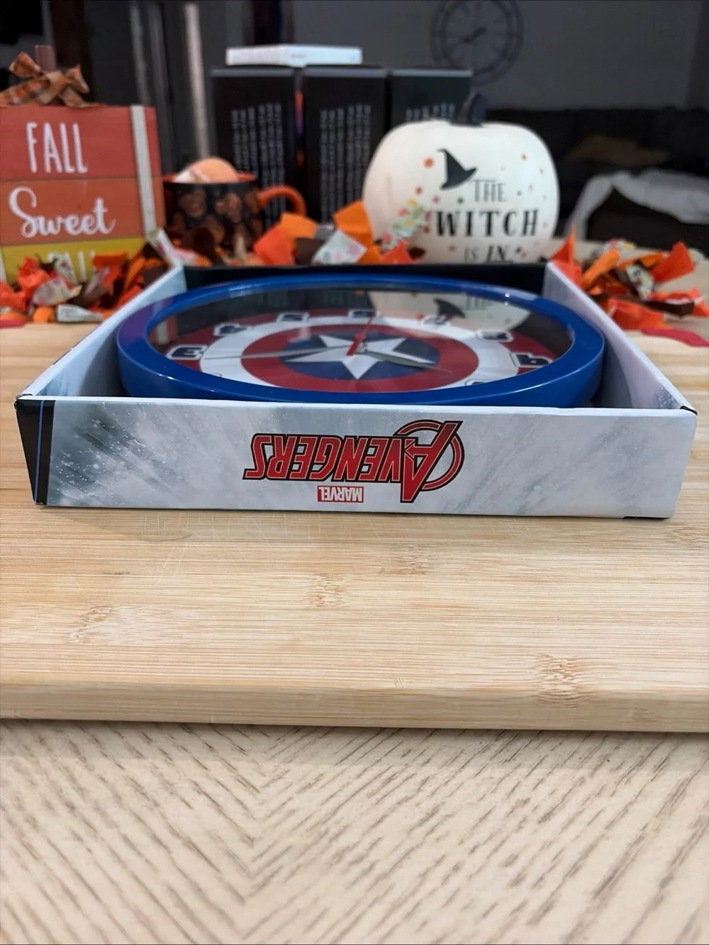 Captain Shield Wall Clock - Blue and Red Home Wall Decor